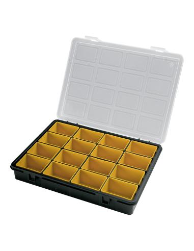 Organizador Plastico 16 Compartimentos Extraibles 242x188x37 mm. Caja Almacenaje, Malentin Organizador, Organizador Plastico