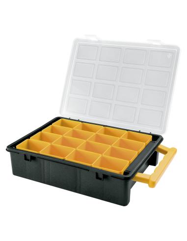 Maletin Organizador Plastico 16 Compartimentos Extraibles 242x188x60 mm. Caja Almacenaje, Malentin Organizador,