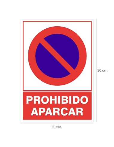Cartel Prohibido Aparcar  30x21 cm.