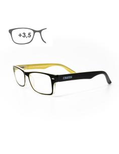 Gafas Lectura Kansas Negro / Amarillo. Aumento +3,5 Gafas De Vista, Gafas De Aumento, Gafas Visión Borrosa