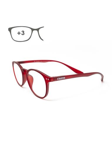 Gafas Lectura Connecticut Color Rojo Aumento +3,0 Patillas Para Colgar Del Cuello , Gafas De Vista, Gafas De Aumento