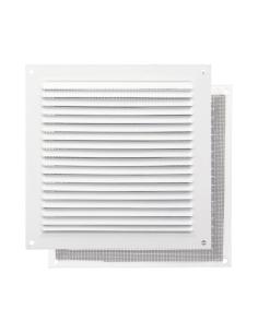 Rejilla Ventilación Aluminio Con Mosquitera Atornillable 175 x 175 mm. Color Blanco