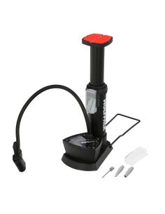 Bomba Aire Pie / Pedal Con Manometro 6  Bares Cuerpo Acero, Valvulas SCHRADER y PRESTA con Adaptadores. Bomba Bicicletas, Motos