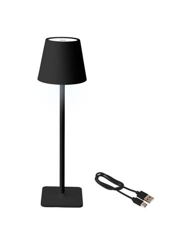Lámpara led de mesa color negro para exterior y interior 17cm regarcable 894376