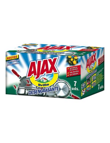 Ajax sabão desengordurante limão 7 unidades. remove a gordura, dá brilho.