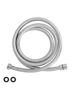 Flexo / Manguera Ducha Extensible Acero Inoxidable 1,7 a 2 Metros Accesorios de Latón. Flexible, Resistente a Torceduras,