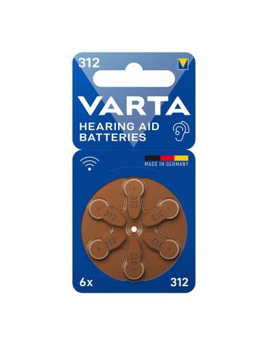 Pila para audífonos varta hearing aid batteries 312 (blister 6 unid.)