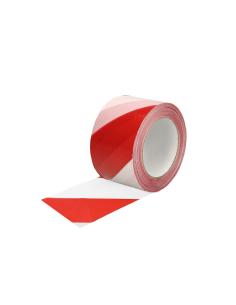 Cinta Señalización LDPE Roja/Blanca Rollo 70 mm. x 200 Metros