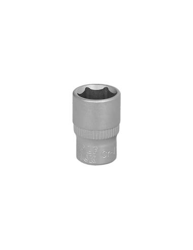 Llave Vaso 1/4" Hexagonal 12 mm. Perfil de 6 caras. Acero Cromo Vanadio, Aristas Redondas