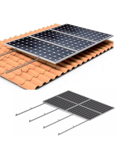 ESTRUTURA SOLAR COPLANAR TELHADO INCLINADO 4 PAINÉIS