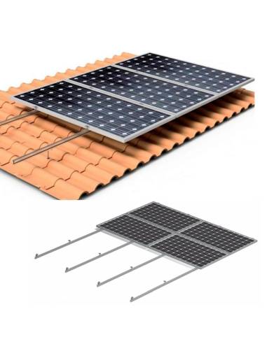 ESTRUTURA SOLAR COPLANAR TELHADO INCLINADO 6 PAINÉIS