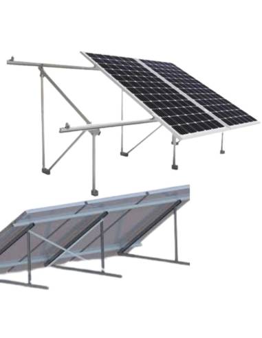 ESTRUCTURA SOLAR INCLINADA CUBIERTA PLANA 3 PANELES