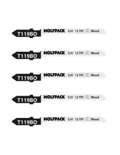 Hojas Sierra Calar Para Madera Corte Fino 5 Piezas. Hoja Cromo Vanadio 58. Vastago T Universal