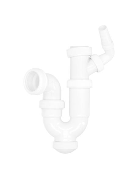 Sifon Curvo Extensible Con Toma Lavadora  1 1/2" Ø 40 Mm. Sifon Curvo Extensible Con Toma Lavadora  1 1/2" Ø 40 Mm.