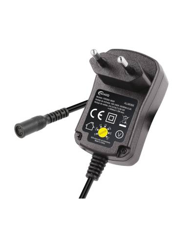 Fonte de alimentação eletrónica 12v 600mah 7,2w com seletor ajustável de 3v a 12v